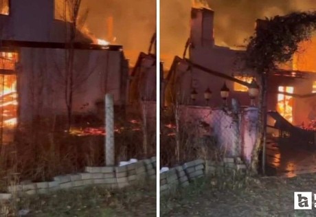 Çankırı'da çıkan yangında 2 ev küle döndü