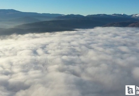 Ankara-İstanbul arası etkili olan sis dronla görüntülendi