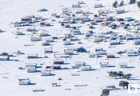 Çamlıdere'deki Benli Yaylası karla kaplandı