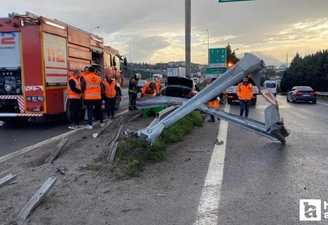 TEM Otoyolu Ankara istikametinde kaza!