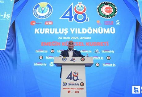 Hizmet-İş Sendikasının kuruluşunun 48. yıl dönümü için Ankara'da program düzenlendi
