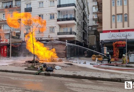 Kırıkkale'de doğalgaz borusu patladı, 1 işçi yaralandı