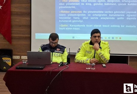 Beypazarı'nda öğrenci servis sürücüleri için seminer düzenlendi