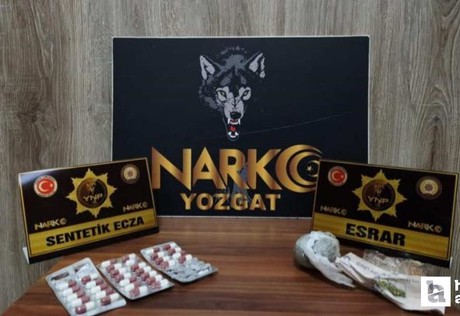 Ankara'dan Yozgat'a gelen araçta yasaklı madde yakalandı