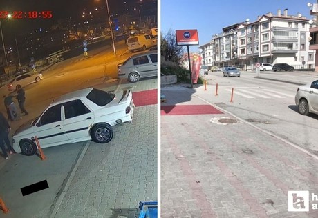 Mamak'ta husumetlisini öldüresiye darp eden 3 saldırgan kameraya yansıdı