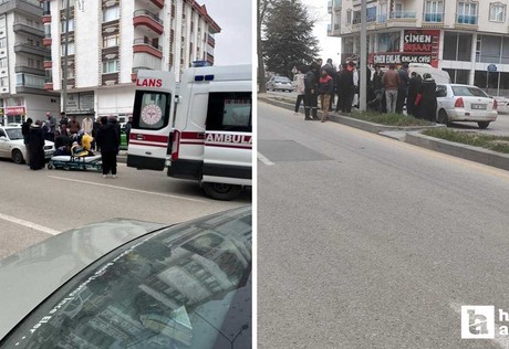 Akyurt'ta otomobilin çarptığı yaya yaralandı