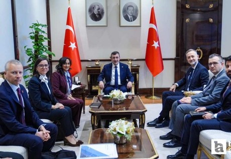 Kanada Dışişleri Bakanı Anand, Cumhurbaşkanı Yardımcısı Yılmaz tarafından kabul edildi