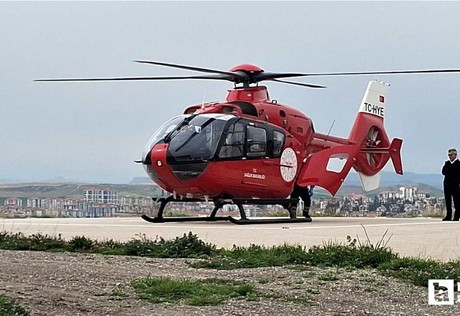 Hava ambulansı Beypazarı'nda 67 yaşındaki hasta için havalandı
