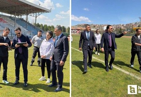 Ankara Gençlik ve Spor İl Müdürü Mustafa Çelik, Elmadağ Stadı’nda denetimler de bulundu