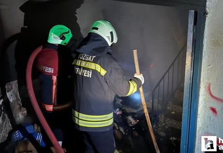 Yozgat'ta metruk binada korkutan yangın!