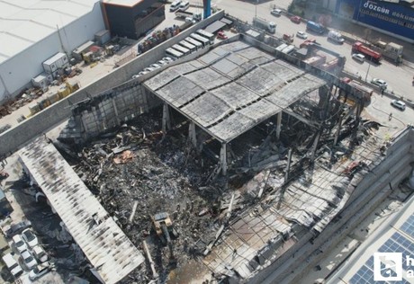 Sincan'daki fabrika yangının hasarı gün ağarınca ortaya çıktı!