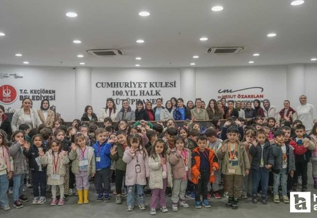 Keçiören Belediyesi Gül Adası Çocuk Gelişim Merkezi öğrencileri kütüphane atmosferini yaşadı