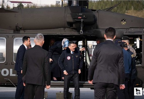 Emniyet envanterine alınan T-70 helikopteriyle ilk uçuşu Bakan Mustafa Çiftçi gerçekleştirdi