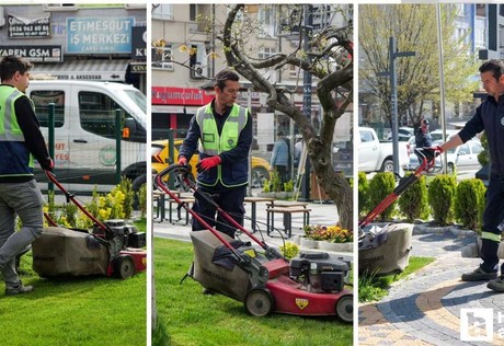 Etimesgut Belediyesi, park ve bahçelerde yaz hazırlıklarını sürdürüyor