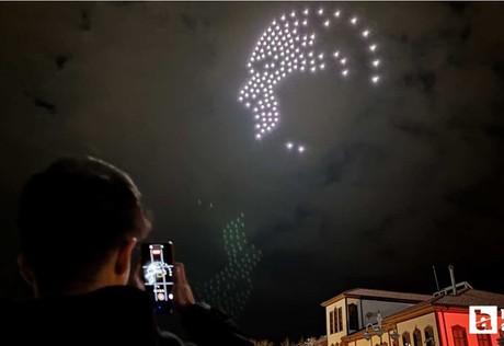 Çankırı'da 23 Nisan'a özel dron ve mapping gösterisi yapıldı