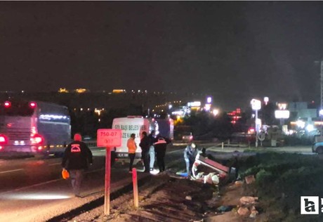 Gölbaşı'nda otomobil takla attı: 1 kişi hayatını kaybetti, 2 kişi yaralandı