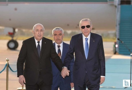 Cumhurbaşkanı Erdoğan, Cezayir Cumhurbaşkanı Tebbun'u Esenboğa'da karşıladı