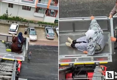 Ankara'da nakliyeci yük asansörü ile annesi ve halasını çıkardı