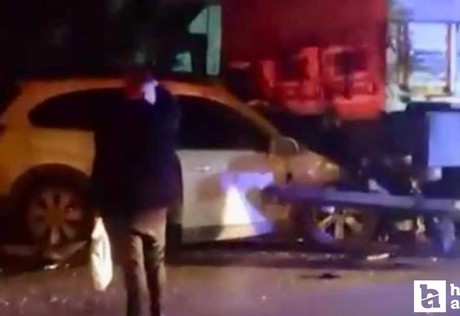 Polatlı'da tıra arkadan çarpan otomobilin sürücüsü ağır yaralandı