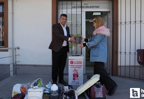 Keçiören'de başlatılan Elektronik Atık Toplama Kampanyası'na yoğun ilgi