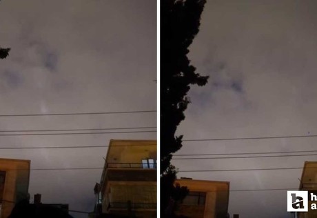 Sincan'da gökyüzünde görülen ışıklar merak uyandırdı!