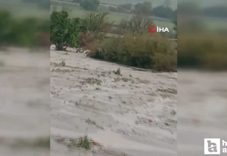Beypazarı'nda sağanak sonrası ekili alanlar sular altında kaldı