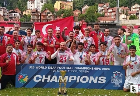 Türkiye 23 Yaş Altı İşitme Engelliler Futbol Milli Takımı, dünya şampiyonu oldu