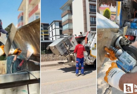 Sincan Belediyesi kent genelindeki çöp konteynerlerini bakıma aldı