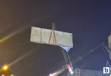 Altındağ'da görüntü kirliliğine neden olan tabelalar kaldırıldı