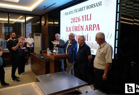 Polatlı Ticaret Borsası'nda yeni sezonun ilk arpa satışı gerçekleştirildi