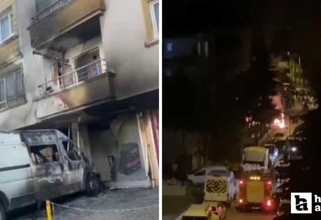 Keçiören'de  gece saatlerinde yangın paniği: Dükkan, minibüs ve daire zarar gördü