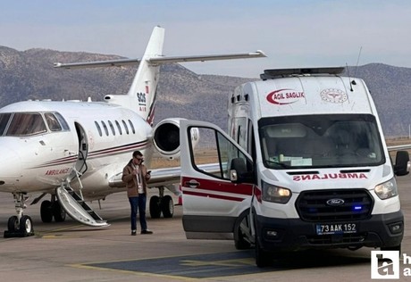 Şırnak'ta 3 yaşındaki kalp hastası çocuk uçakla Ankara'ya getirildi