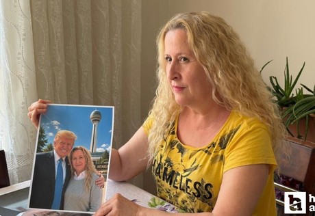 Başkentte Trump'un kızı olduğunu iddia eden kadın Trump'a sarma sardı