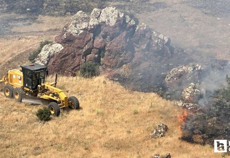 Kırıkkale'de otluk alanda çıkan yangın evlere sıçramadan söndürüldü