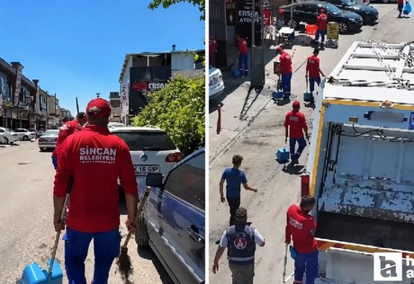 Sincan Belediyesi sanayi bölgesinde temizlik çalışması gerçekleştirdi
