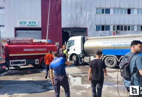Kahramankazan'da atık yağ fabrikasında çıkan yangın kontrol altına alındı