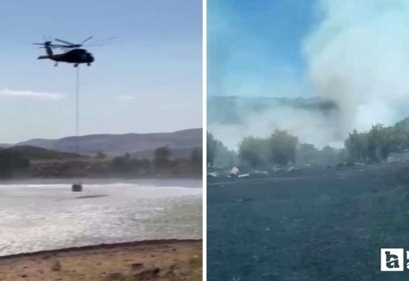 Kahramankazan'da otluk alanda başlayıp ormana sıçrayan yangın söndürüldü