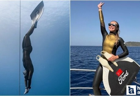 Milli sporcu Şahika Ercümen, 68 metrelik dalışıyla Türkiye şampiyonu oldu