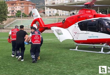 Çorum’da parmağı kopan çocuk helikopter ambulansla Ankara'ya sevk edildi!