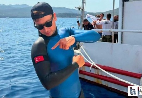Milli sporcu Görkem Gedik, serbest dalışta Türkiye şampiyonu oldu