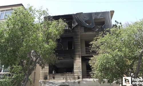 Ankara'da Atakule'nin karşısındaki metruk binada yangın çıktı!