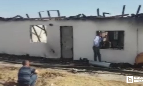 Ankara Haymana'da besi çiftliğinde yangın çıktı!