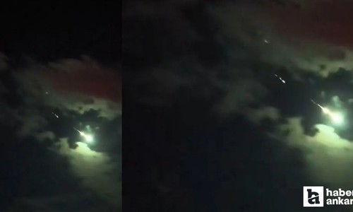Ankara semalarında gök taşı! Meteor geceyi aydınlattı!
