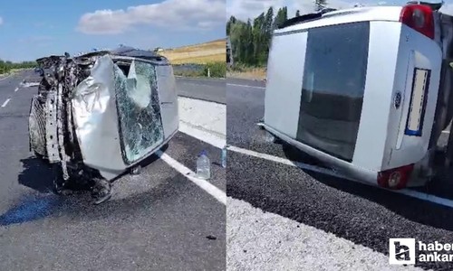 Kırıkkale'de kaza! Takla atan otomobil 100 metre sürüklendi
