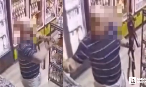 Ankara'da tüfekli tekel baskını an be an görüntülendi