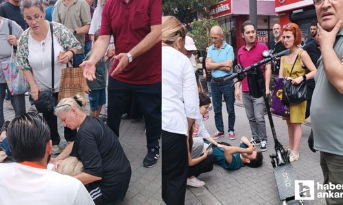 Eskişehir'de scooter kazası! Yaya yolundan giden kadına çarptı!