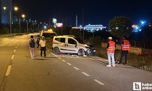 Sivas - Ankara yolunda korkutan kaza! Metrelerce sürüklendiler