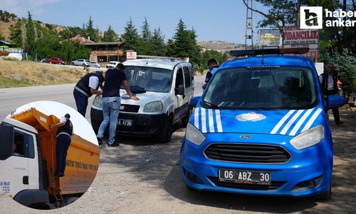 Keçiören Belediyesi hafriyat kamyonlarını denetledi