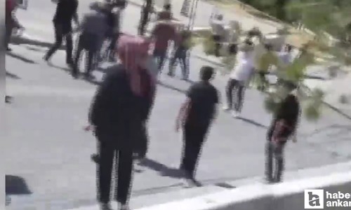 Ankara Sincan'da mezarlıkta akrabalar birbirine girdi!