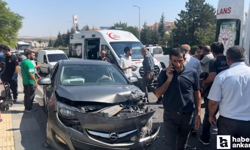 Ankara'da cenazeye giden otomobilin yaptığı kazada 5 kişi yaralandı
